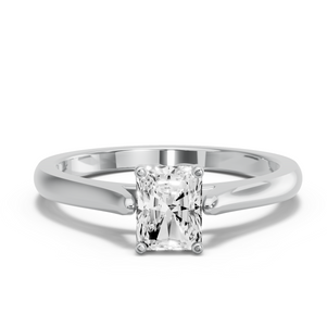 Image for Radiant Tulip Basket Ring with Knife Edge Cathedral band