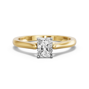 Image for Radiant Tulip Basket Ring with Knife Edge Cathedral band