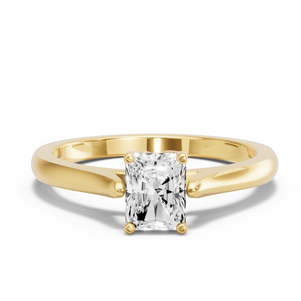 Image for Radiant Tulip Basket Ring with Knife Edge Cathedral band