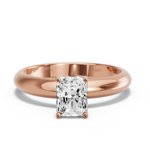 Image for Radiant Tulip Basket Ring with Knife Edge Solitaire band
