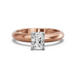 Image for Radiant Tulip Basket Ring with Knife Edge Solitaire band