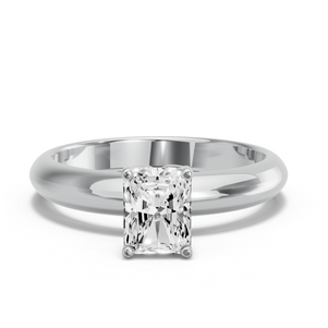 Image for Radiant Tulip Basket Ring with Knife Edge Solitaire band