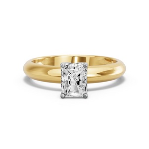 Image for Radiant Tulip Basket Ring with Knife Edge Solitaire band