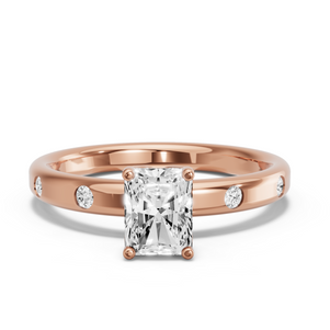 Image for Radiant Tulip Basket Ring with Sleek Accent band