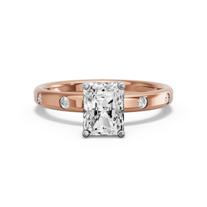 Image for Radiant Tulip Basket Ring with Sleek Accent band