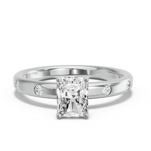 Image for Radiant Tulip Basket Ring with Sleek Accent band