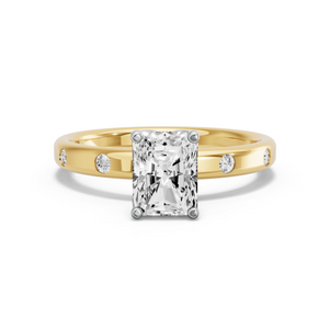 Image for Radiant Tulip Basket Ring with Sleek Accent band