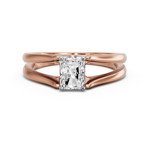 Image for Radiant Tulip Basket Ring with Split Ring Solitaire band