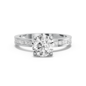 Image for Round Tulip Basket Ring with Channel band