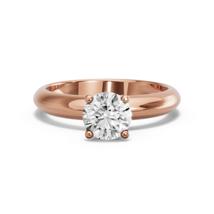 Image for Round Tulip Basket Ring with Knife Edge Solitaire band