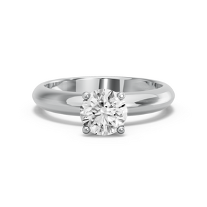 Image for Round Tulip Basket Ring with Knife Edge Solitaire band