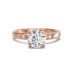 Image for Round Tulip Basket Ring with Sleek Accent band