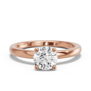 Image for Round Tulip Basket Ring with Solitaire band