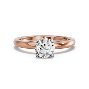 Image for Round Tulip Basket Ring with Solitaire band