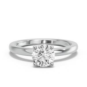 Image for Round Tulip Basket Ring with Solitaire band