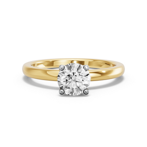 Image for Round Tulip Basket Ring with Solitaire band