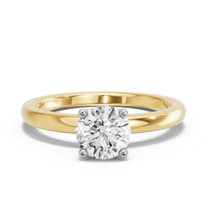 Image for Round Tulip Basket Ring with Solitaire band