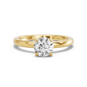 Image for Round Tulip Basket Ring with Solitaire band