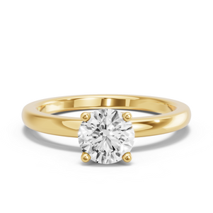 Image for Round Tulip Basket Ring with Solitaire band