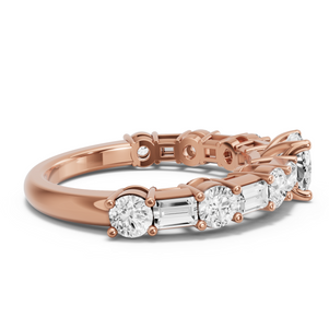 Image for Cushion Tulip Basket Ring with Alternating Baguette band