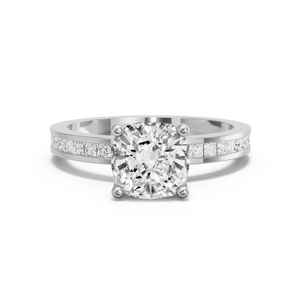 Image for Cushion Tulip Basket Ring with Channel band