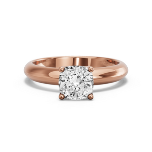 Image for Cushion Tulip Basket Ring with Knife Edge Solitaire band