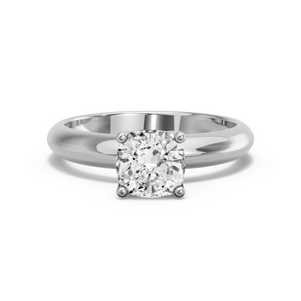 Image for Cushion Tulip Basket Ring with Knife Edge Solitaire band