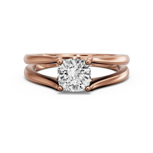 Image for Cushion Tulip Basket Ring with Split Ring Solitaire band