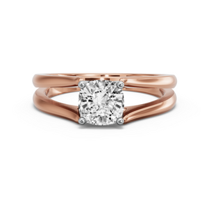 Image for Cushion Tulip Basket Ring with Split Ring Solitaire band