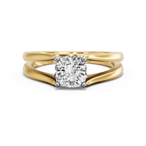 Image for Cushion Tulip Basket Ring with Split Ring Solitaire band