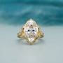 Vintage marquise engagement ring in yellow gold