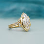 IGI certified marquise diamond engagement ring