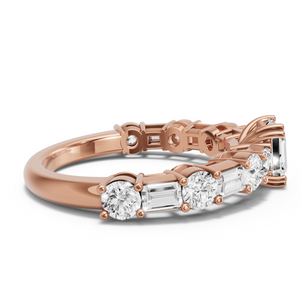 Image for Asscher Vintage Basket Ring with Alternating Baguette band