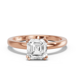 Image for Asscher Vintage Basket Ring with Solitaire band