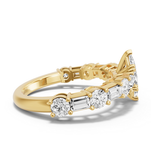Image for Marquise Vintage Basket Ring with Alternating Baguette band