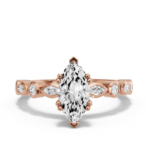 Image for Marquise Vintage Basket Ring with Alternating Marquise band
