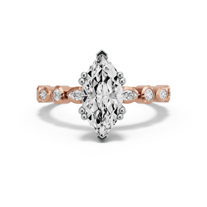 Image for Marquise Vintage Basket Ring with Alternating Marquise band