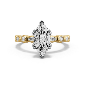 Image for Marquise Vintage Basket Ring with Alternating Marquise band