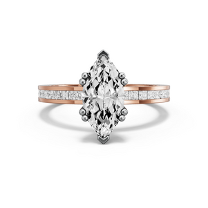 Image for Marquise Vintage Basket Ring with Channel band