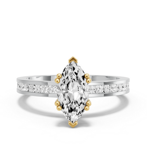 Image for Marquise Vintage Basket Ring with Channel band