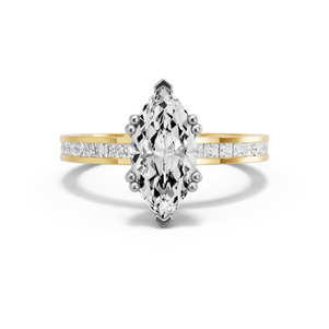 Image for Marquise Vintage Basket Ring with Channel band