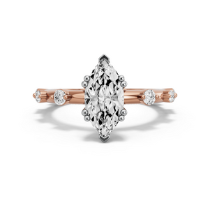 Image for Marquise Vintage Basket Ring with Floating Station band