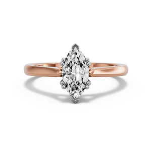 Image for Marquise Vintage Basket Ring with Knife Edge Cathedral band