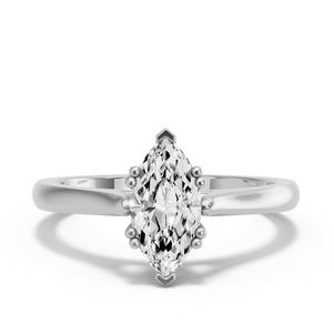 Image for Marquise Vintage Basket Ring with Knife Edge Cathedral band