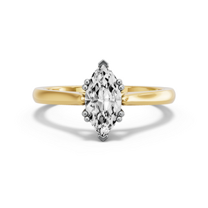 Image for Marquise Vintage Basket Ring with Knife Edge Cathedral band
