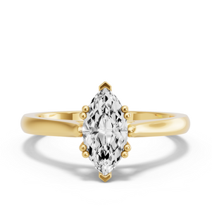 Image for Marquise Vintage Basket Ring with Knife Edge Cathedral band