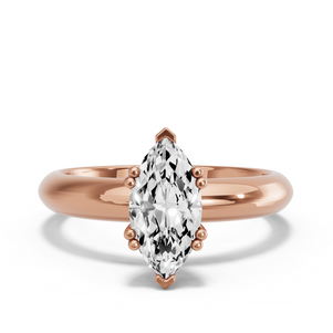Image for Marquise Vintage Basket Ring with Knife Edge Solitaire band