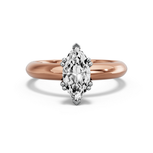 Image for Marquise Vintage Basket Ring with Knife Edge Solitaire band