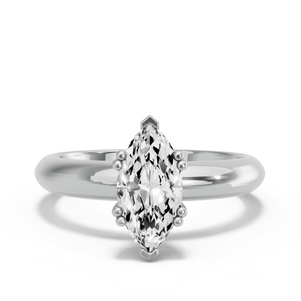 Image for Marquise Vintage Basket Ring with Knife Edge Solitaire band