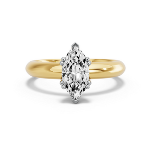 Image for Marquise Vintage Basket Ring with Knife Edge Solitaire band